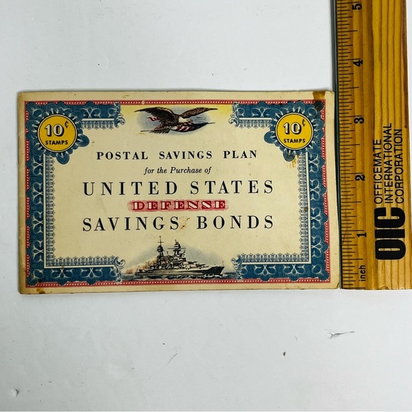 us w57 2 in postal savings booklet form ps33-10a savings stamps 1941 - Picture 8 of 8